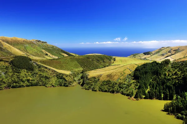Lagoa Funda Isola Flores Azzorre Portogallo Europa — Foto Stock