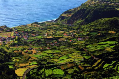 Flores Island, Azores, Portekiz, Avrupa'nın peyzaj