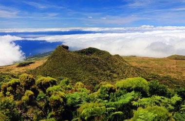 Pico Island, Azores, Portekiz, Avrupa konusunda Pico Volkan (2351m)