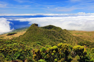 Pico Island, Azores, Portekiz, Avrupa konusunda Pico Volkan (2351m)