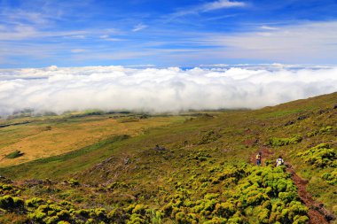 Pico Island, Azores, Portekiz, Avrupa konusunda Pico Volkan (2351m)