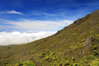 Pico Island, Azores, Portekiz, Avrupa konusunda Pico Volkan (2351m)