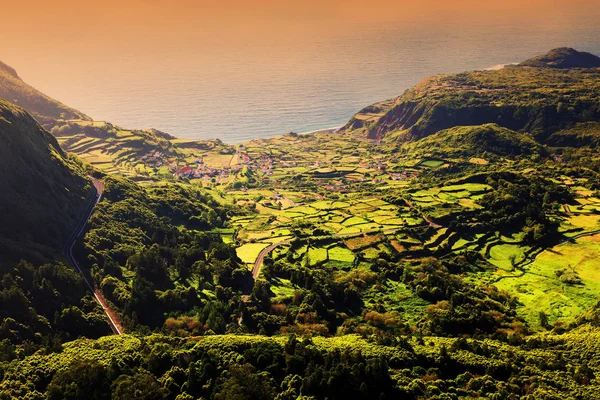 Paisaje Isla Flores Azores Portugal Europa — Foto de Stock