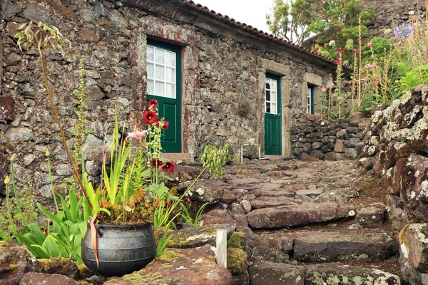フローレス島 アゾレス諸島 ポルトガル ヨーロッパの伝統的な村の建築ディテール — ストック写真