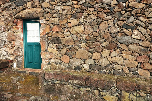 Detalhe Arquitetônico Uma Aldeia Tradicional Ilha Das Flores Açores Portugal — Fotografia de Stock