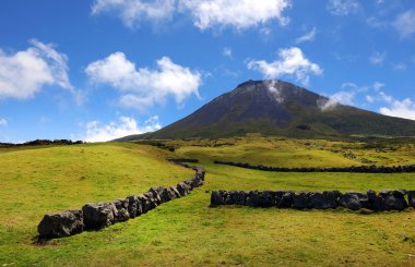 Sunrise Pico Volkan Azores, Portekiz görülen Atlantik Okyanusu üzerinden