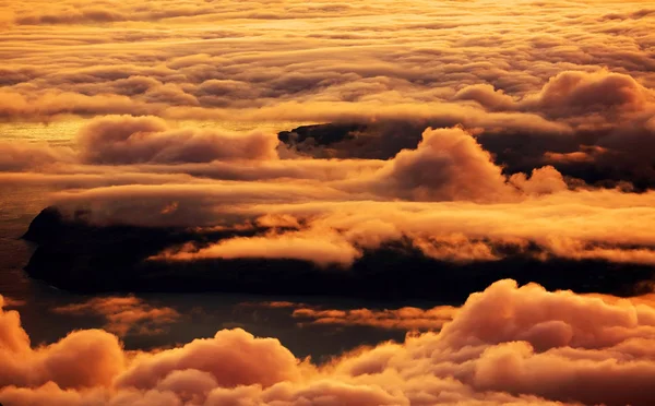 Восход Солнца Над Атлантическим Океаном Вид Вулкана Пико 2351 Остров — стоковое фото