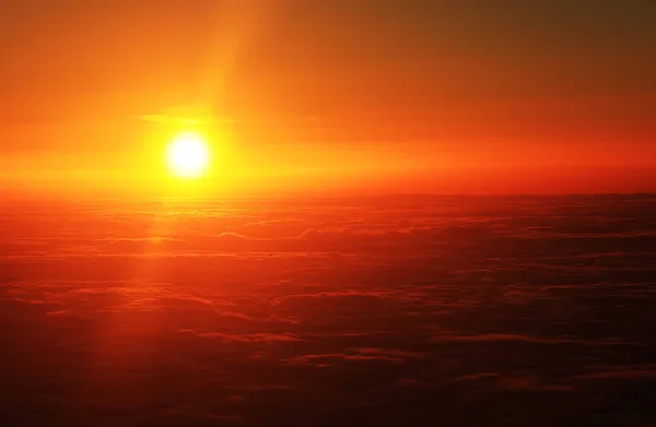 Východ Slunce Nad Atlantským Oceánem Sopka Pico 2351M Pico Island — Stock fotografie