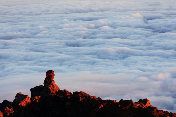 Sonnenaufgang Über Dem Atlantik Vom Pico Vulkan Azoren Portugal Aus — Stockfoto