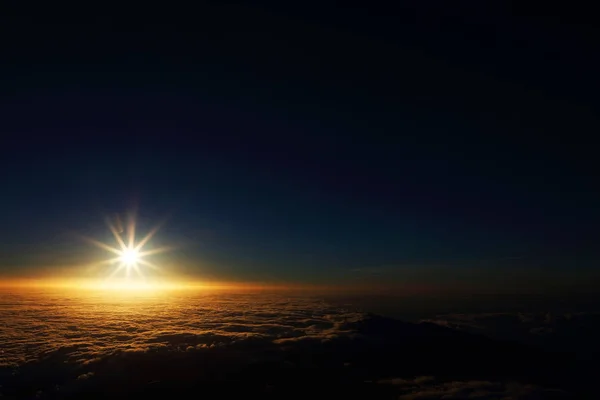 Sunrise Atlantic Ocean Seen Pico Volcano 2351M Pico Island Azores — Stock Photo, Image