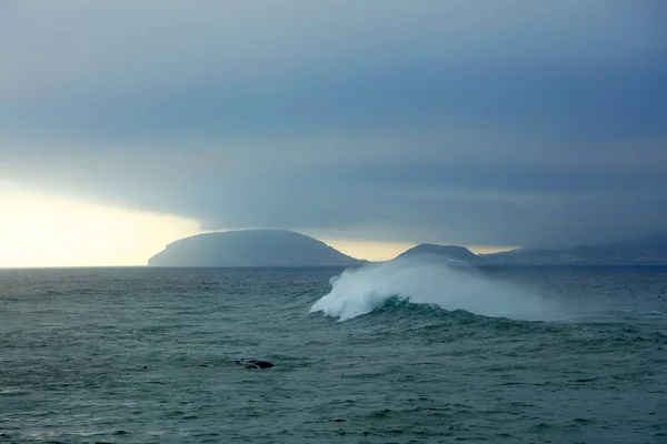 Ondas Oceânicas Tempestuosas Oceano Pacífico — Fotografia de Stock