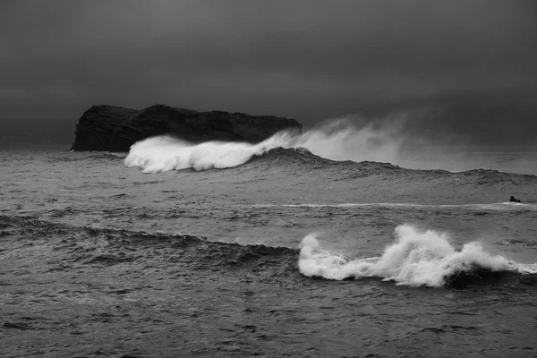 안에의 아조레스 대서양에서 폭풍우 — 스톡 사진