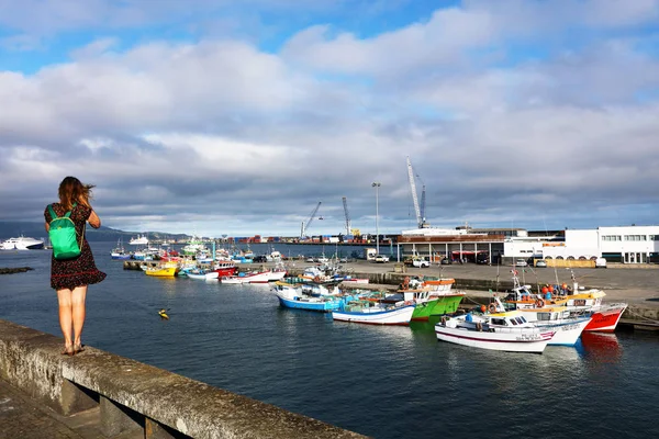 Ponta Delgada Limanı Sao Miguel Adası Azores Portekiz Avrupa — Stok fotoğraf