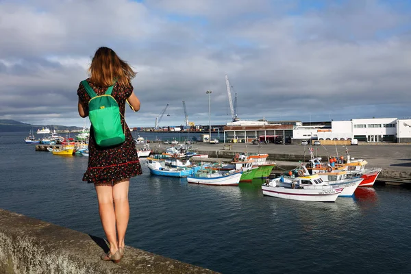 Ponta Delgada Harbour Sao Miguel Island Azores Portugal Europe — Stock Photo, Image