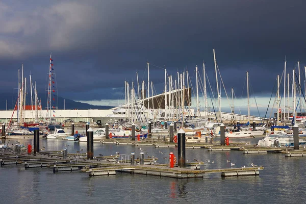 Ponta Delgada Harbour Sao Miguel Island Azores Portekiz Avrupa Nın — Stok fotoğraf