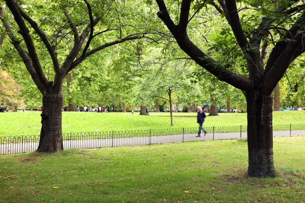 在英国伦敦海德公园散步的人们 — 图库照片
