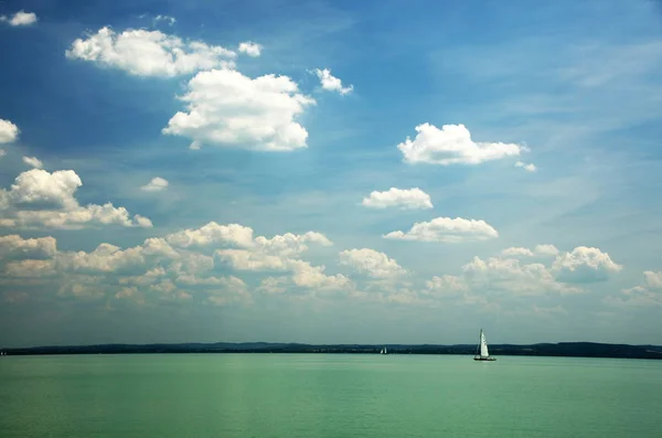 Paisagem Verão Blaton Lake Hungria Europa — Fotografia de Stock