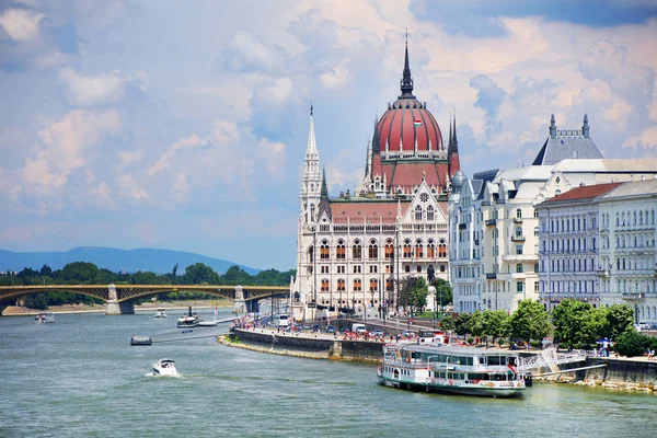 Budovy Maďarského Parlamentu Také Známý Jako Nejstarších Správních Budov Parlamentu — Stock fotografie