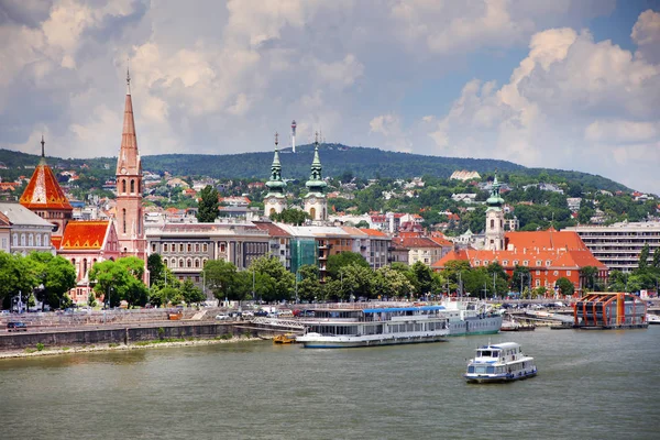 Danube Nehri Budapeşte Avrupa Nın Gemi — Stok fotoğraf