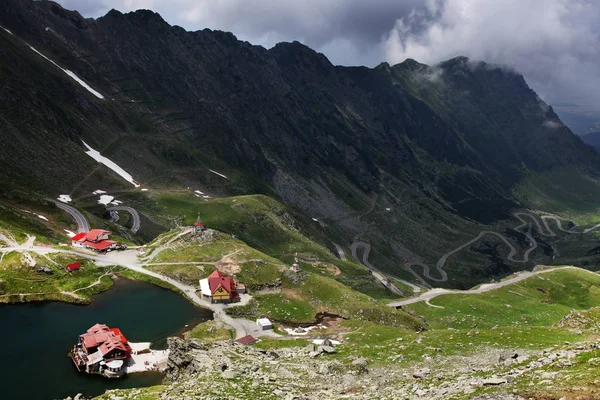 Sommerlandschaft Balea See Chalet Fagaras Gebirge Karpaten Rumänien — Stockfoto