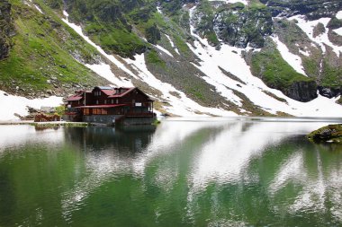 Balea Gölü Chalet Fagaras Dağları, Karpatlar, Romanya güzel görünümü