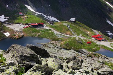 Balea Gölü Chalet Fagaras Dağları, Karpatlar, Romanya güzel görünümü
