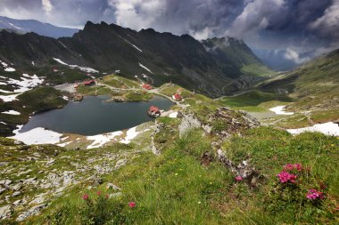 Balea Gölü Chalet Fagaras Dağları, Karpatlar, Romanya güzel görünümü