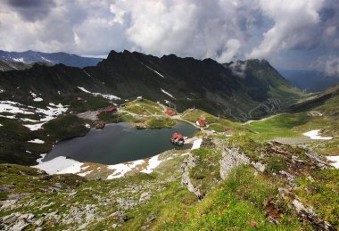 Balea Gölü Chalet Fagaras Dağları, Karpatlar, Romanya güzel görünümü