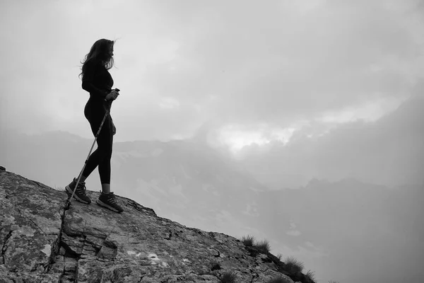 Alpine Trekker National Park Retezat Romania — Stock Photo, Image