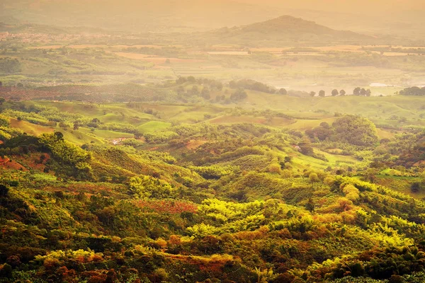 Colores Del Atardecer Sobre Buenavista Antioquia Colombia — Foto de Stock