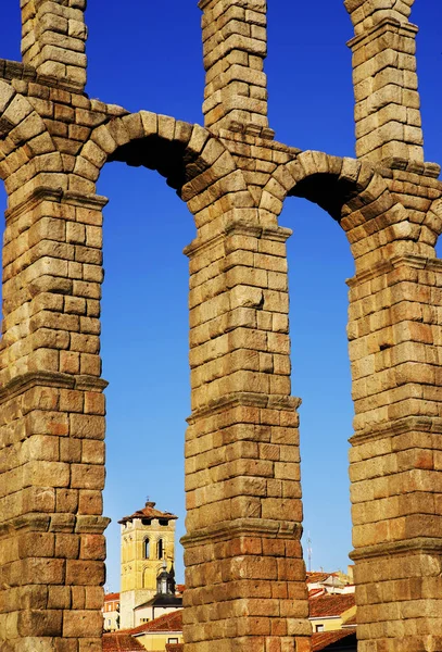 Aqueduto Romano Segóvia Espanha Declarado Património Mundial Pela Unesco Europa — Fotografia de Stock