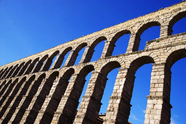 Aqueduto Romano Segóvia Espanha Declarado Património Mundial Pela Unesco Europa — Fotografia de Stock