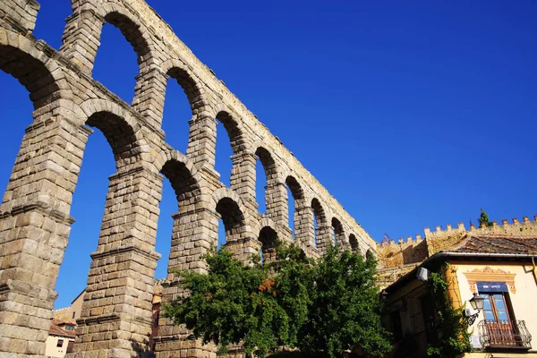 Roman Aqueduct Segovia Spain Declared World Heritage Sites Unesco Europe — Stock Photo, Image