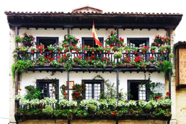Architecture of Santillana del Mar, Cantabria, Spain, Europe clipart