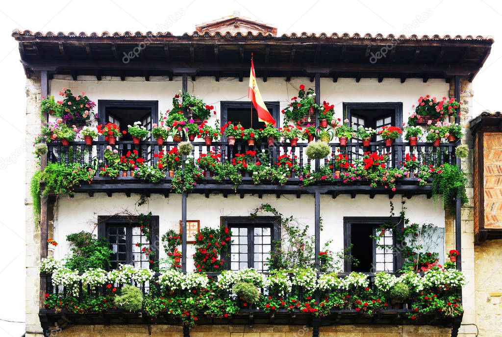 Architecture of Santillana del Mar, Cantabria, Spain, Europe