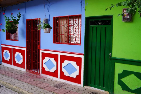 Colorful Streets Guatape Village Colombia South America — Stock Photo, Image