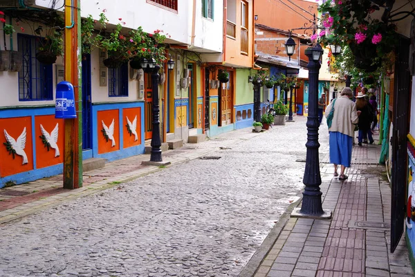 Ruas Coloridas Aldeia Guatape Colômbia América Sul — Fotografia de Stock