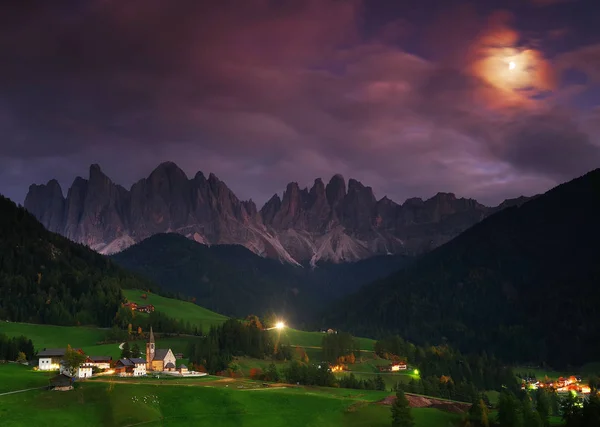 Odle Dolomites Group Sur Val Funes Trentin Haut Adige Italie — Photo