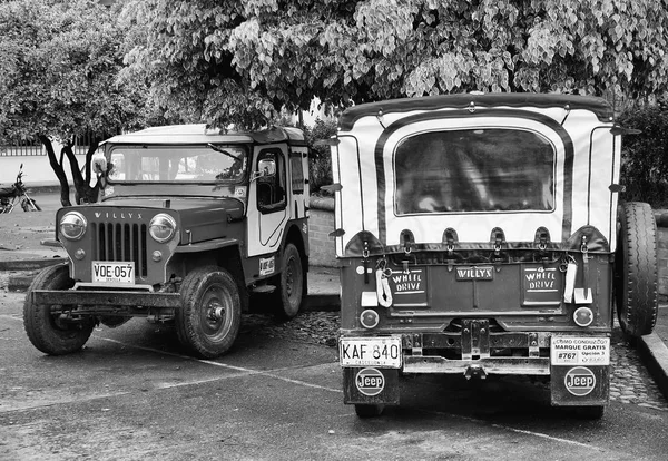 Berühmter Willys Jeep Auf Einer Straße Buenavista Quindio Berühmtes Dorf — Stockfoto