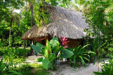 Karayip manzara Isla Grande, Rosario Archipelago, Kolombiya, Güney Amerika