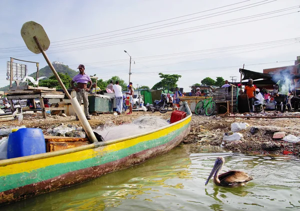 Piața Pește Din Cartagena Columbia America Sud — Fotografie, imagine de stoc