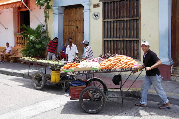 Cartagena Kolombiya Sokak Sahne — Stok fotoğraf