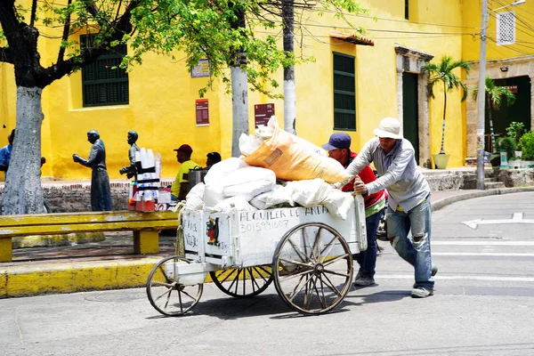 Pouliční Scéna Cartagena Kolumbii — Stock fotografie