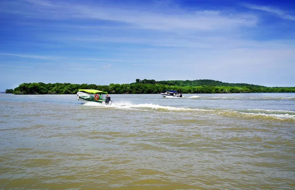 Toeristische Boot Buurt Van Marina Van Cartagena Colombia Zuid Amerika — Stockfoto