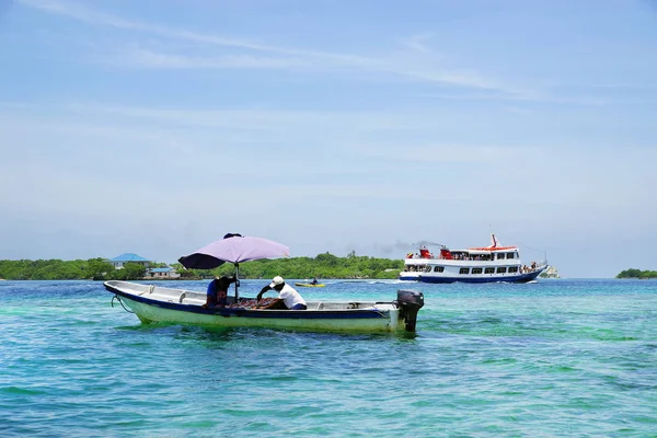 Turistiska Båt Nära Cartagena Marina Colombia Sydamerika — Stockfoto