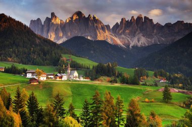 Santa Maddalena Köyü, Trentino Alto Adige bölgesinin, İtalya, Europe
