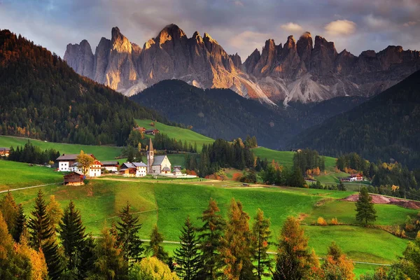 Santa Maddalena Village Trentino Alto Adige Region Italy Europe — Stock Photo, Image