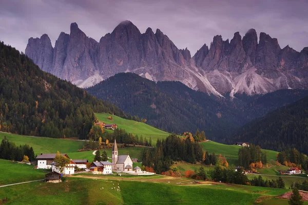 Santa Maddalena Village Trentino Alto Adige Region Italy Europe — Stock Photo, Image