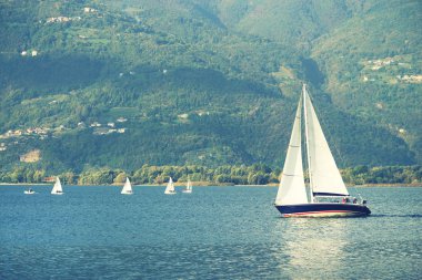 Yatçılık Iseo Gölü, İtalya, Europe
