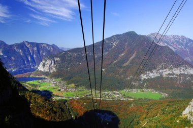 Krippenstein teleferik Obertraun, Avusturya, Avrupa'nın
